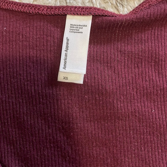 Burgundy Deep V Neck - Picture 3 of 4